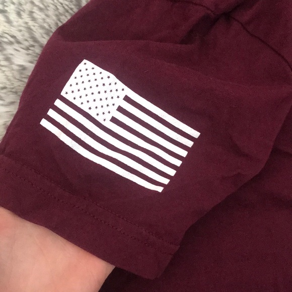 Burgendy LAST SET cropped tee - Picture 3 of 4